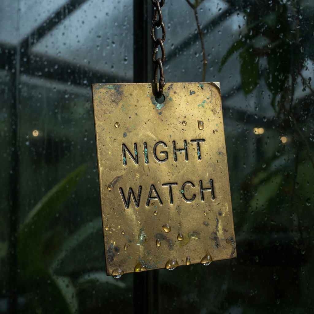 Copper night-watch plant tag